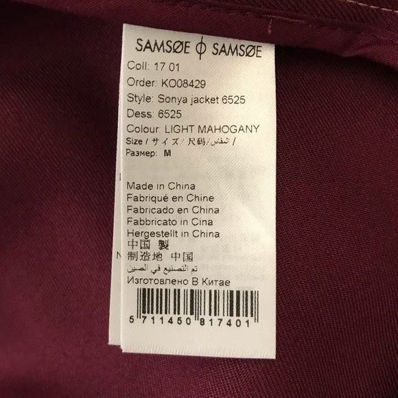 Samsoe & Samsoe Sonya Pink Satin Bomber Jacket NWT Medium - Picture 6 of 8